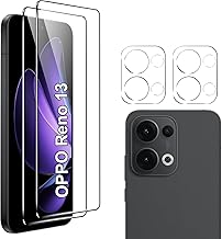 zZjoOoj Tempered Glass for OPPO Reno 13 5G, [2+2 Pieces] Glass Protective Film for Camera, 9H Hardness Screen Protector Film