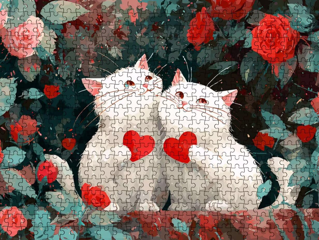 Puzzle 2000 para Adultos, Flores De Gato, Rompecabezas Clásicos LDYQS7-396