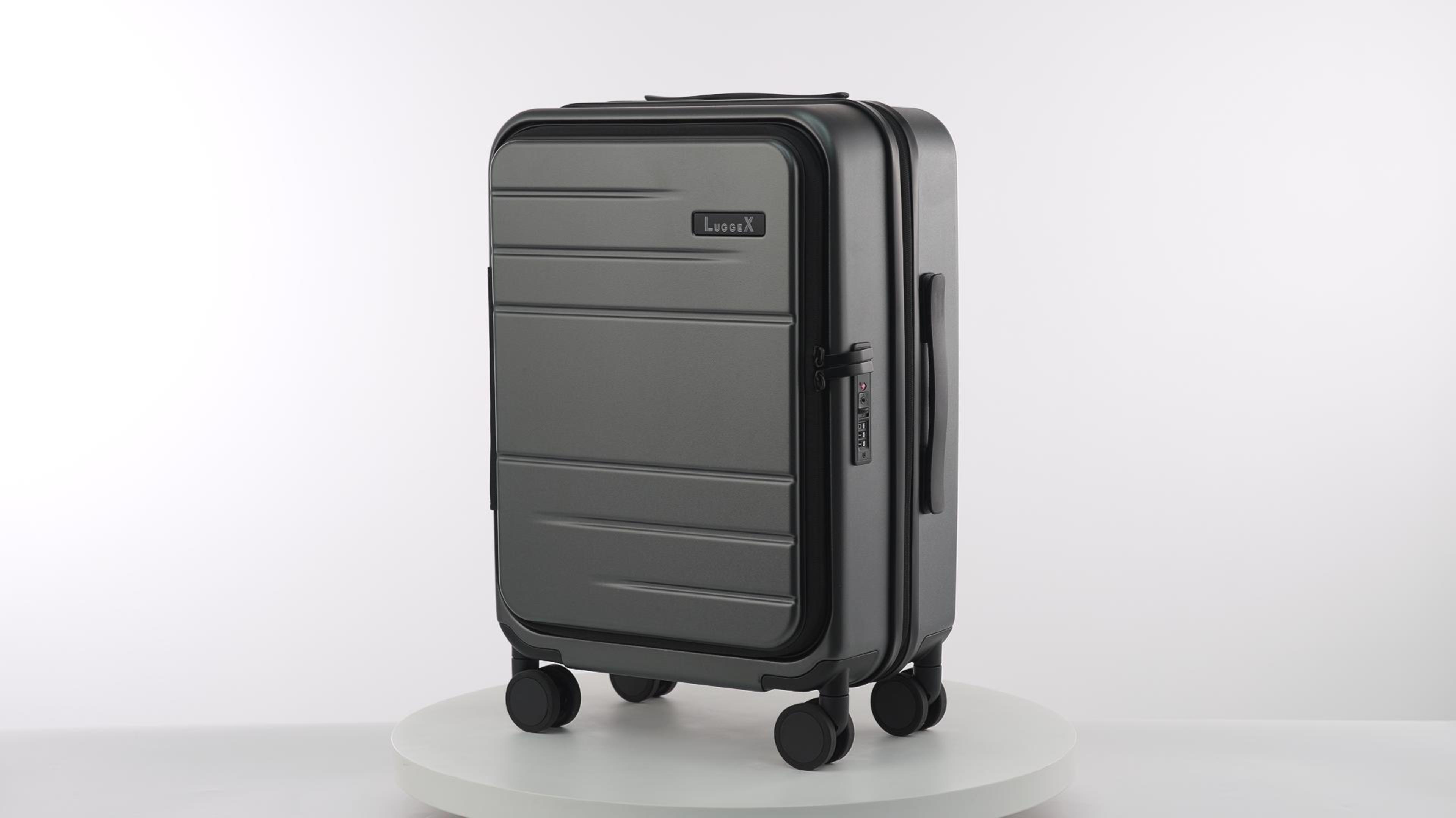 Amazon.com | LUGGEX Top Opening Expandable Carry On Suitcase, Blue