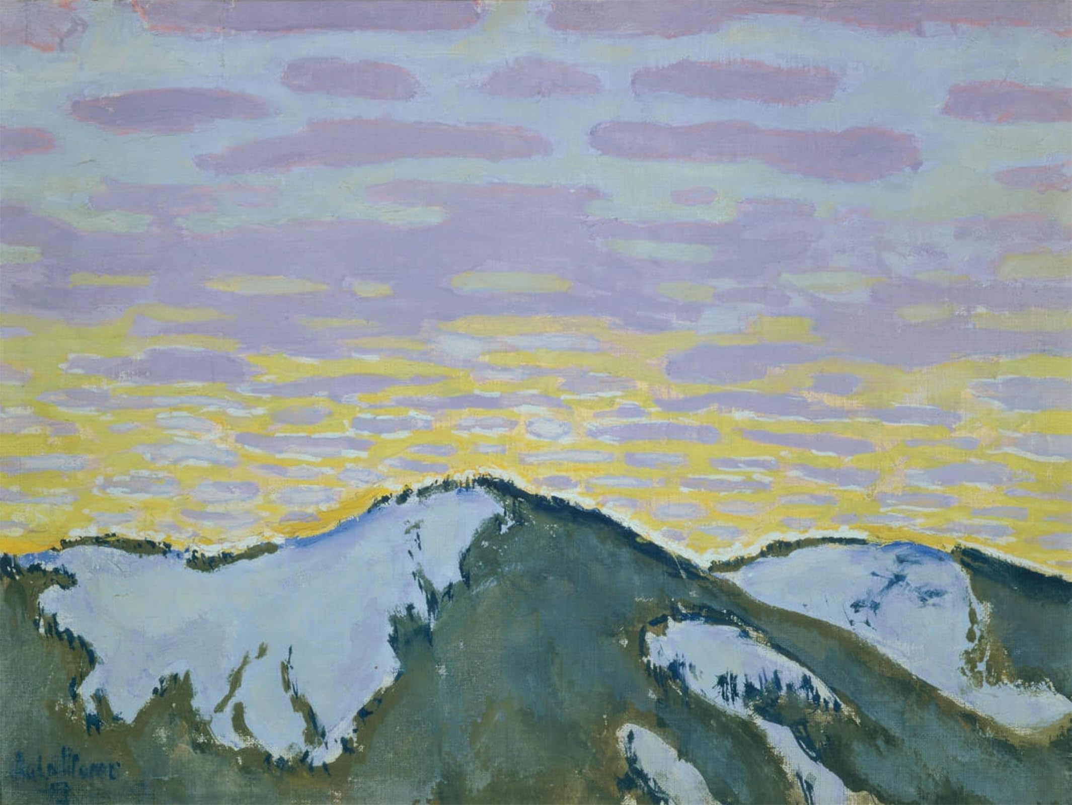 Impression Tableaux Graffiti Art Mural Koloman Moser Sommets Enneigés - 5