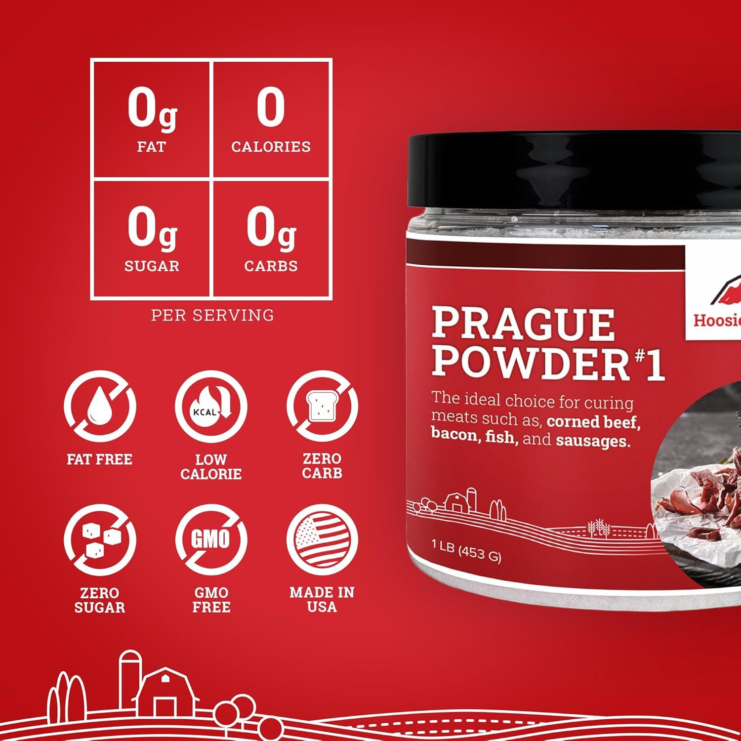 プラハパウダー 1kg Hoosier Hill Farm Prague Powder Curing Salt, Pink, 1 Pound