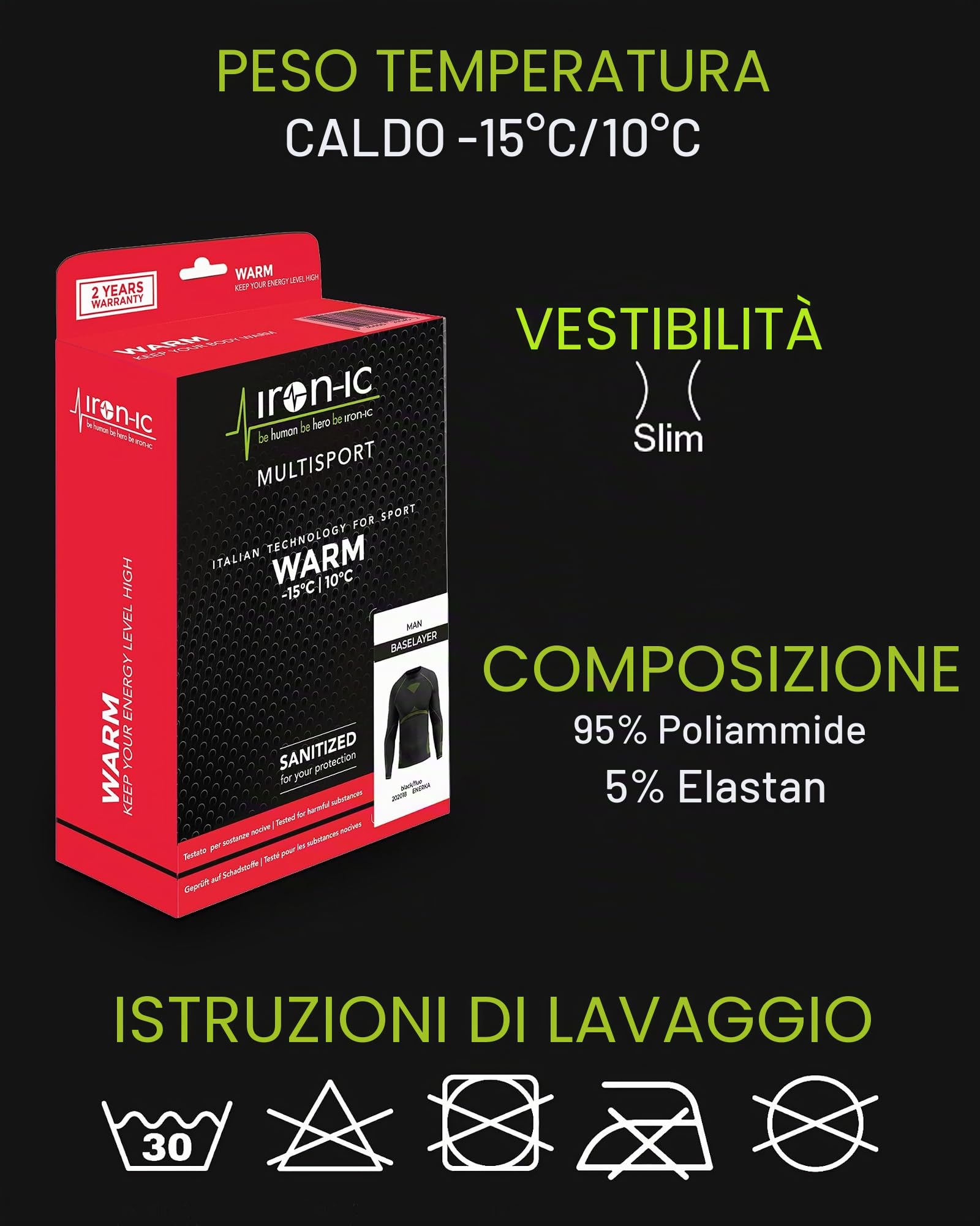 Iron-Ic - T-Shirt Donna Maniche Lunghe Thermo Dry Seamless Traspirante e Calda con Tecnologia I-Soft - Fitting Slim - Art. 212531