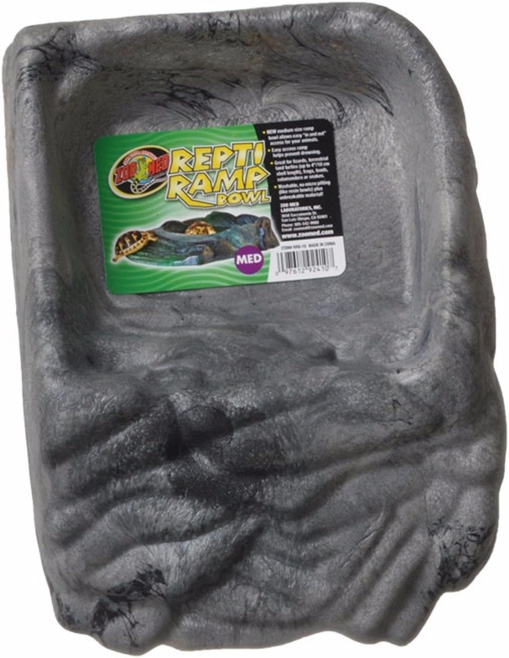 Zoo Med Repti Ramp Bowl Medium (8" L x 6" W) - Pack of 3