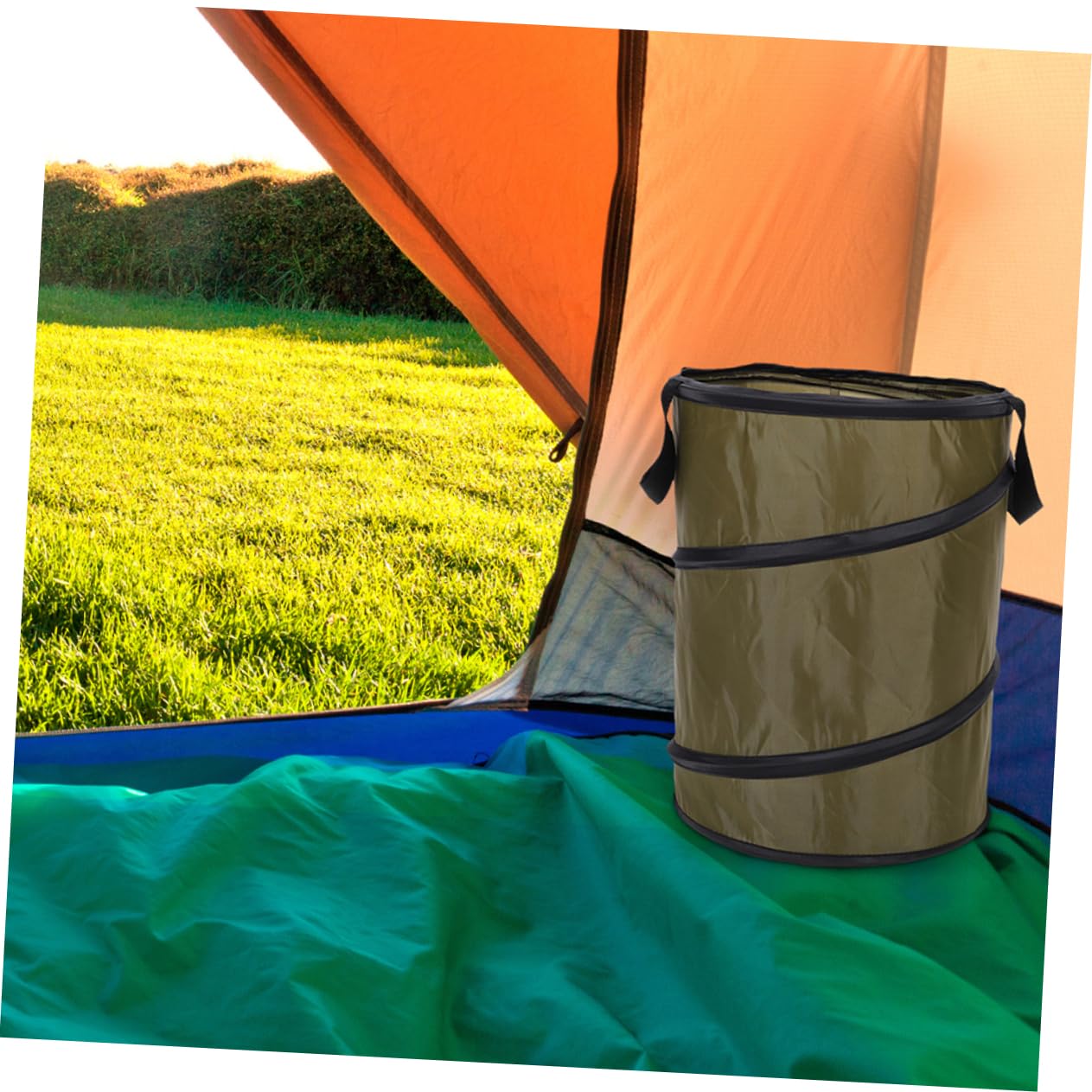 2pcs Vehicle Trash Bin Outdoor Folding Garbage Can for Camping Gardening Storage Design for Daily Use