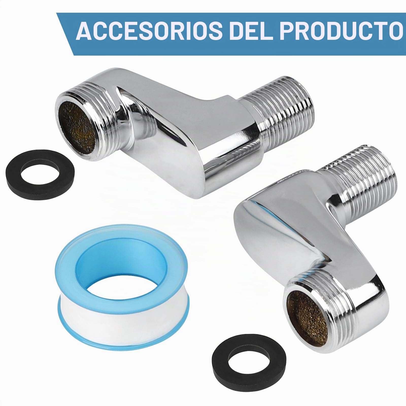 LALAGO 2 piezas Conexión en S G1/2 a G3/4, Prolongación de Grifo Alcance Ajustable 75-225mm, Adaptador para Grifería de Ducha Latón Macizo para Grifos Murales de pie de Garra Bañeras