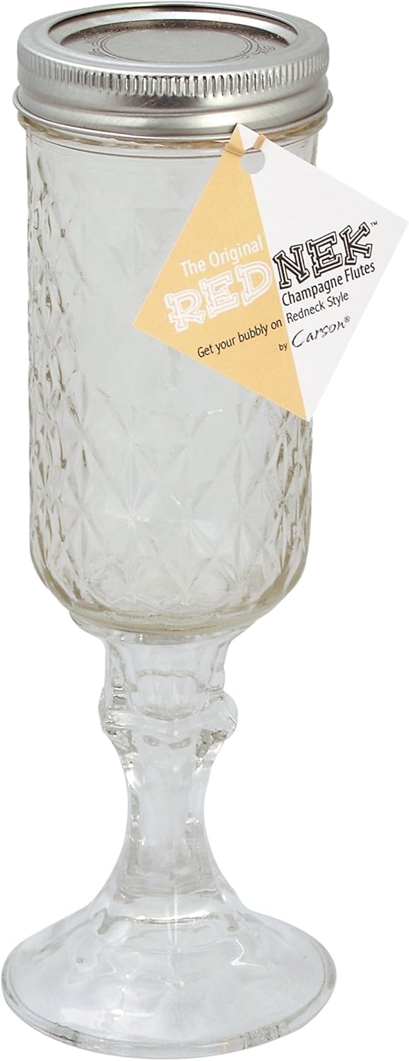 Carson Home Accents The Original Rednek Champagne Flutes, Set of two