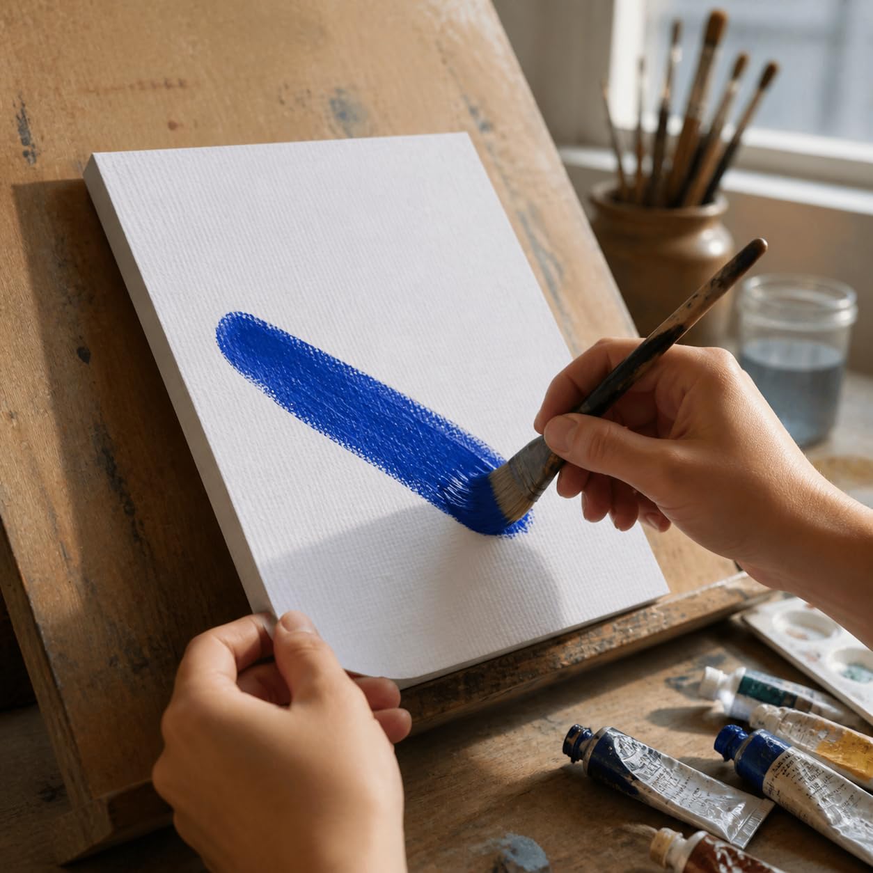 Papier pour peinture à l'huile, grain de tissu 600 g, taille jusqu'à 4