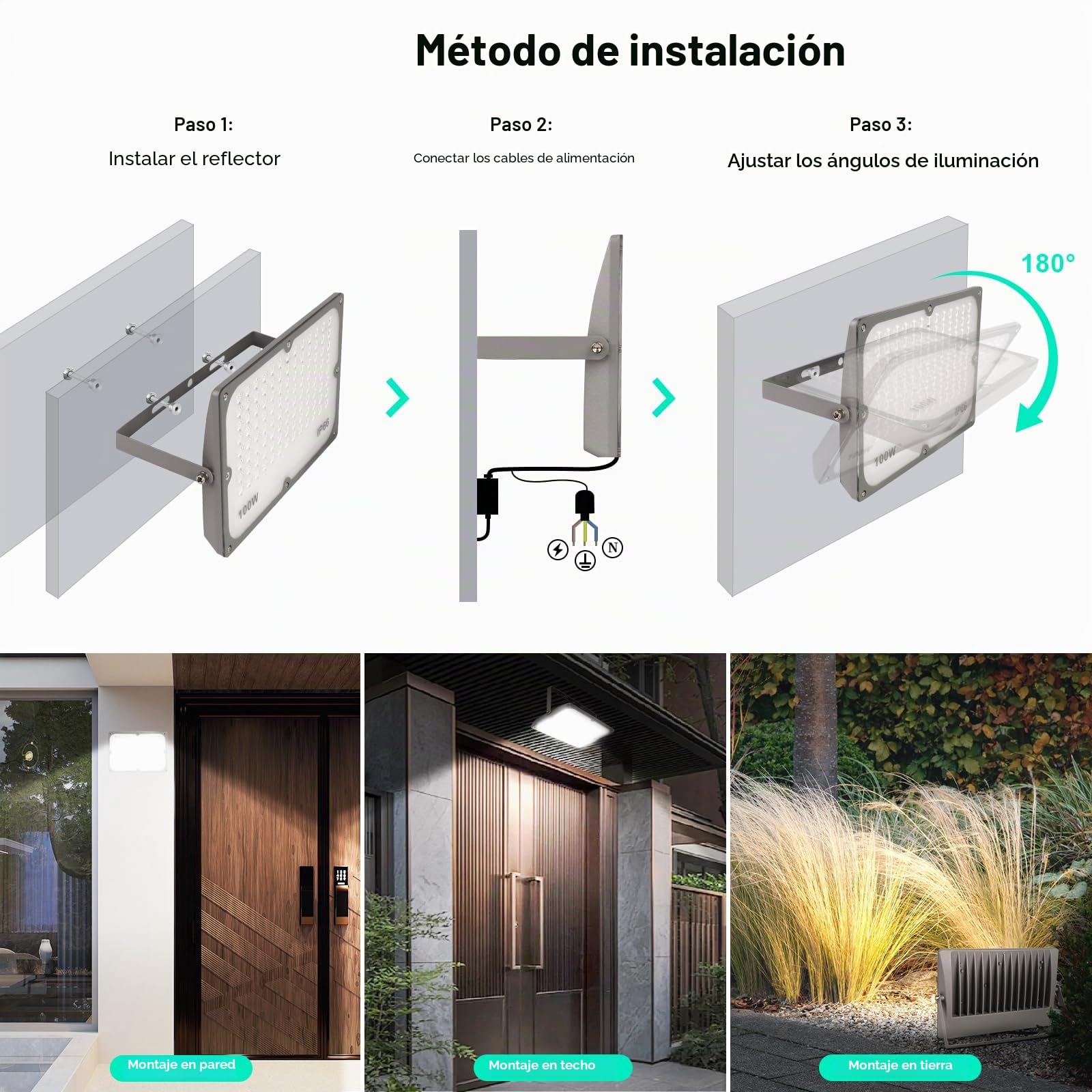Foco Proyector LED 400W, Super Brillante Blanco Frío Luz de Seguridad LED IP66 Impermeable Potente Luces LED Floodlight Exterior, Focos LED Exterior para Casa, Garaje, Patio, Terraza, Campo