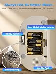 Automatic Cat Feeder with 3MP Camera,2K HD Video with Night Vision,5G/2.4G WiFi Pet Feeder with 2-Way Audio,App-Controlled Timed&Blockage Sensor,Detachable for Easy Cleaning with Desiccant for Cat/Dog