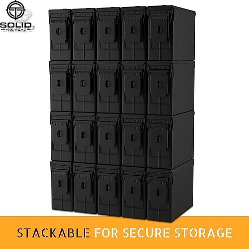 Miniatura 8 de Solid Tactical Lata de munición de metal  Nuevo contenedor de almacenamiento de municiones militares y del ejército  Cajas de municiones M2A1 y