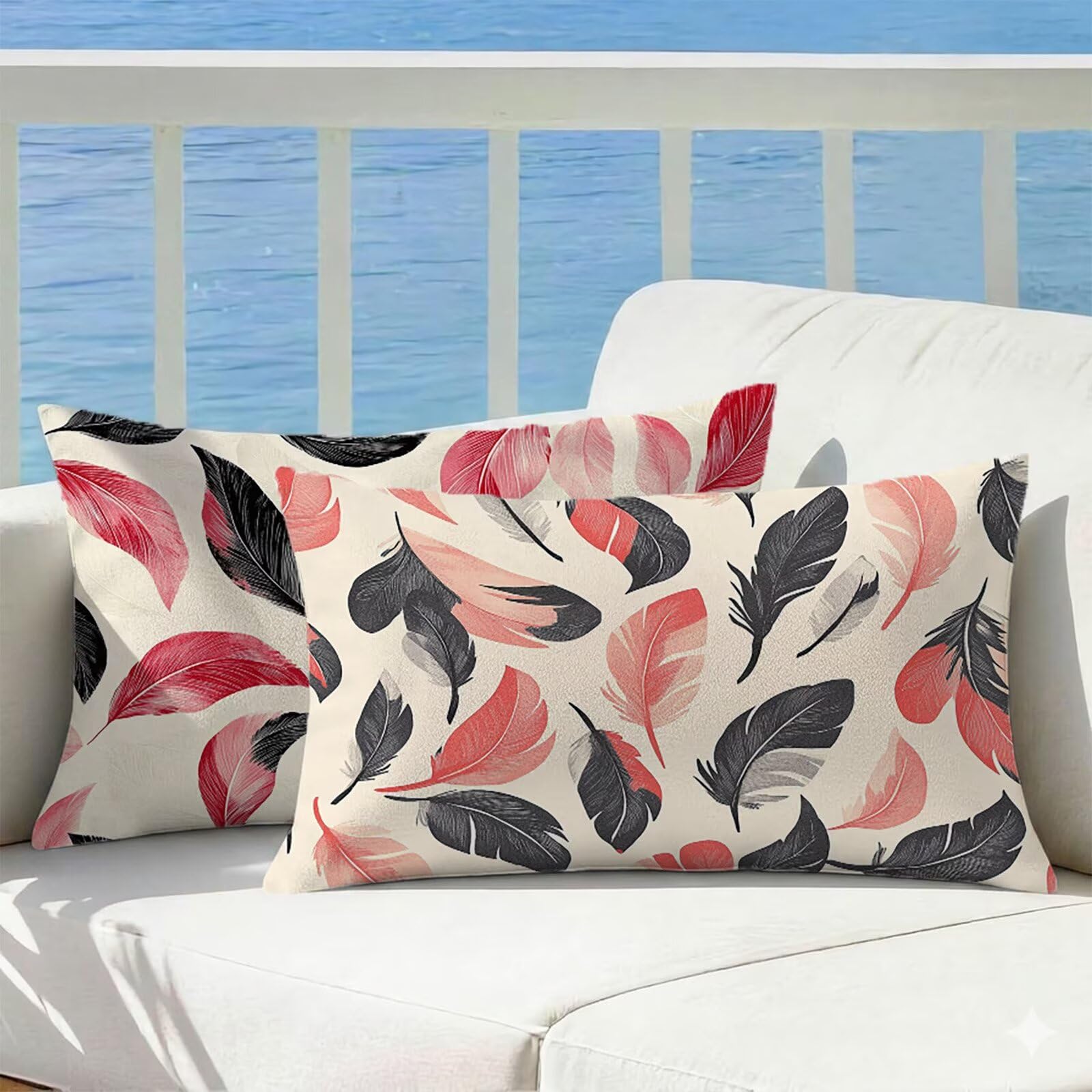 Housse coussin exterieur impermeable rose 60x80 protège de l'humidité votre salon de jardin