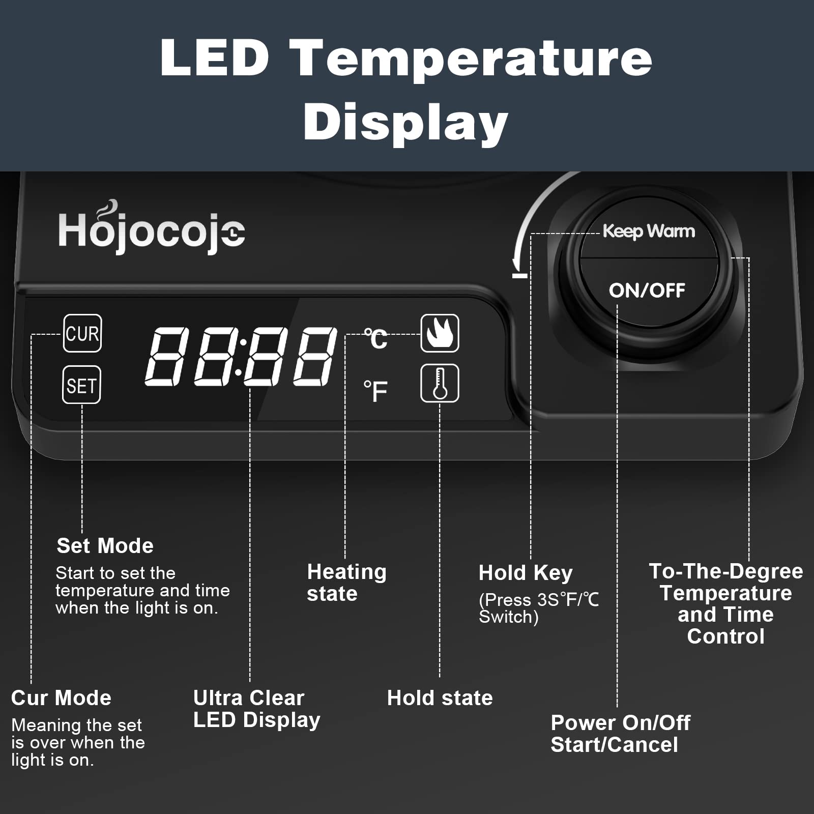 Wasserkocher mit Temperatureinstellung,Edelstahl Schwanenhals Wasserkocher,24h Warmhaltefunktion,Teekocher Elektrisch mit Temperaturanzeige,Coffee Kettle,1L,1200W,Schwarz
