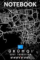 Vista 1 de Notebook URUMQI MAP EAST TURKESTAN Notebook Great Personalized Gift for Writing, Jotting your favorite travel moments, Taking Notes, and ... for