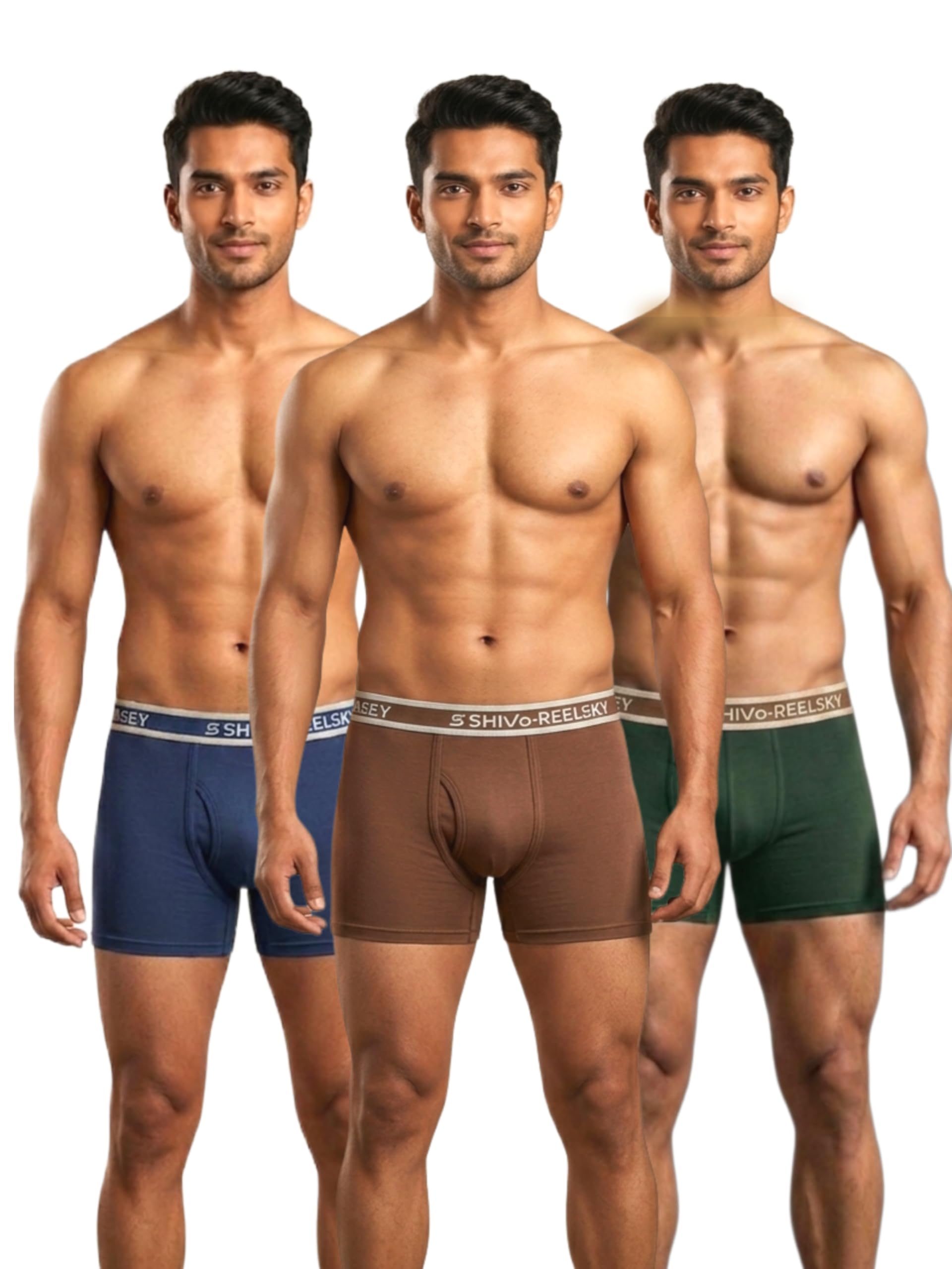 Men's Pure Cotton Trunks, Pack of 3, Multicolour, Underwear Combo | Mens Cotton Trunks Pack of 3 | Men's Underwear Cotton | Boxer Brief for Men | Cotton Brief for man Combo-picture-10