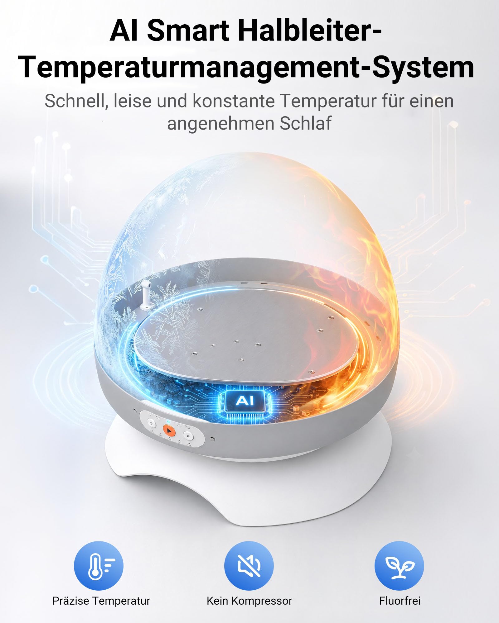 Intelligentes Katzenbett mit TEC Kühlung & Heizung, 10–50°C