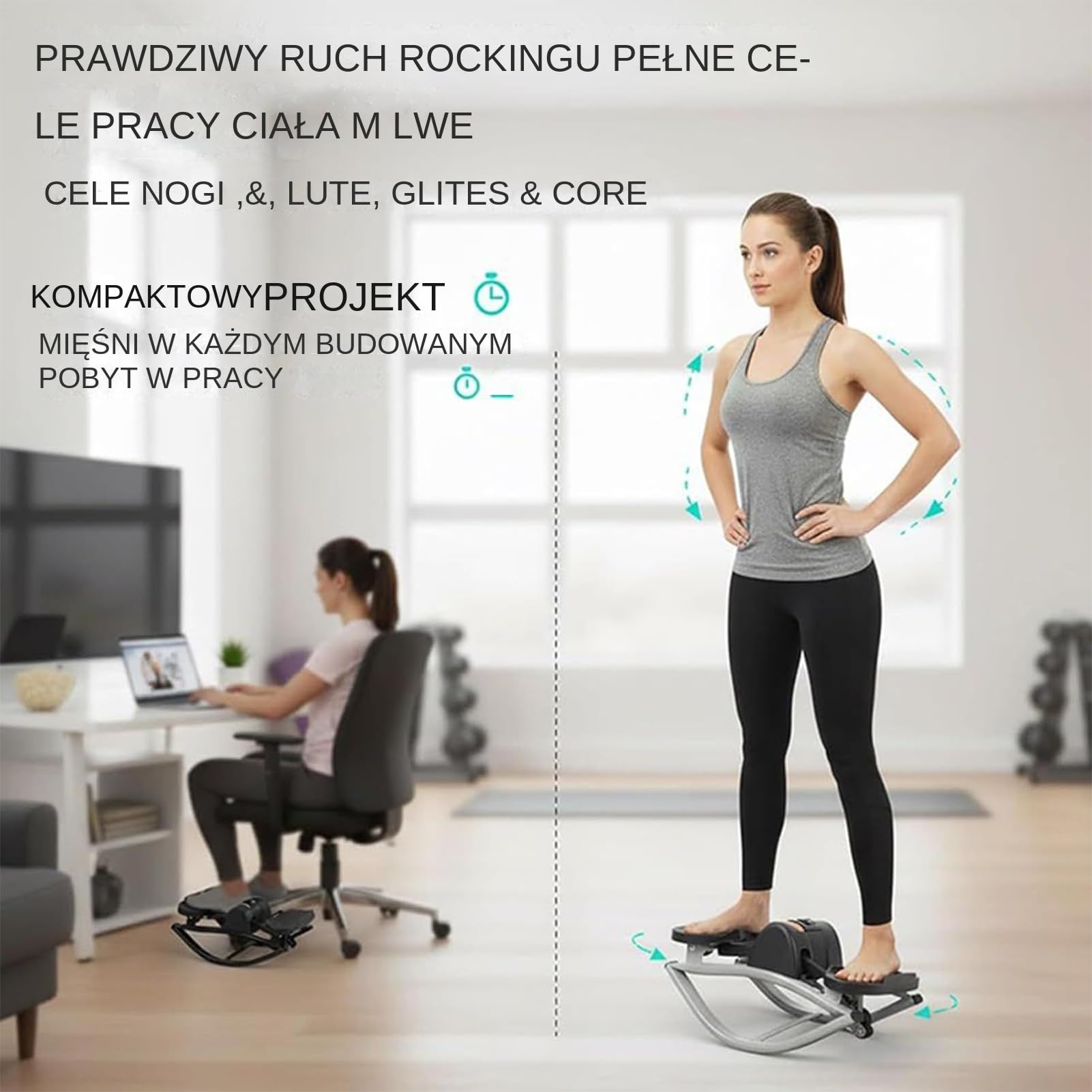 Step do Ćwiczeń Akcesoria Fitness Do Domowej Siłowni | Trening Balansujący Z Boku Na Bok Do Użytku W Domu Mieszkaniu Siłowni Kolana Stawy Nogi Pośladki Brzuch