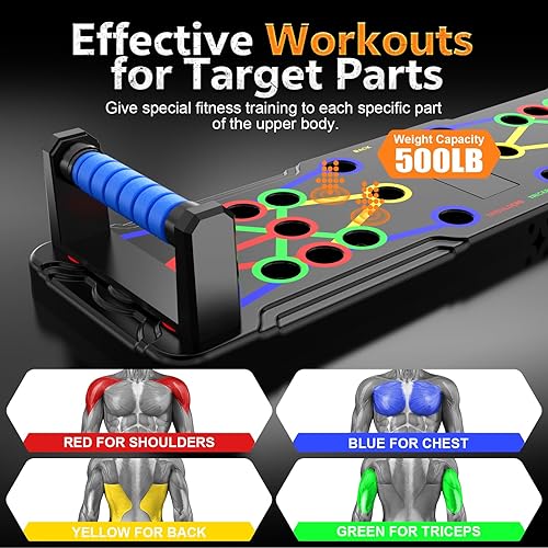 Miniatura 4 de IUT Solid Push Up Board 15 in 1 Home Workout Equipment Multi-Functional Pushup Stands System Fitness Floor Chest Muscle Exercise Professional