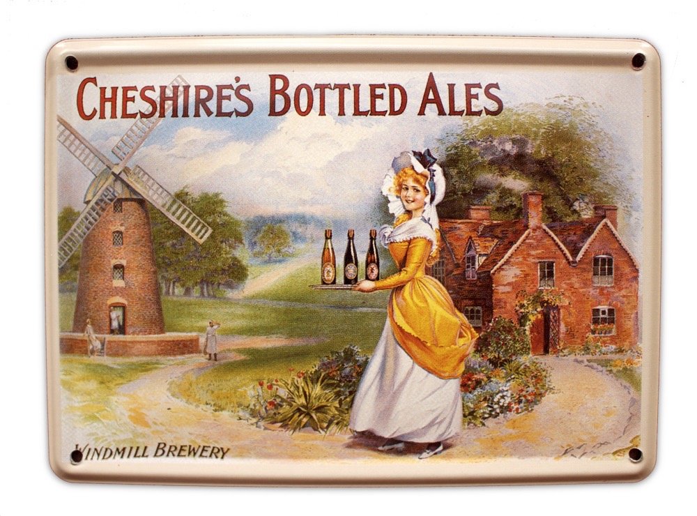 Cheshires Bottled Ales boite metal de qualite superieure au fini vintage detaille pour interieur