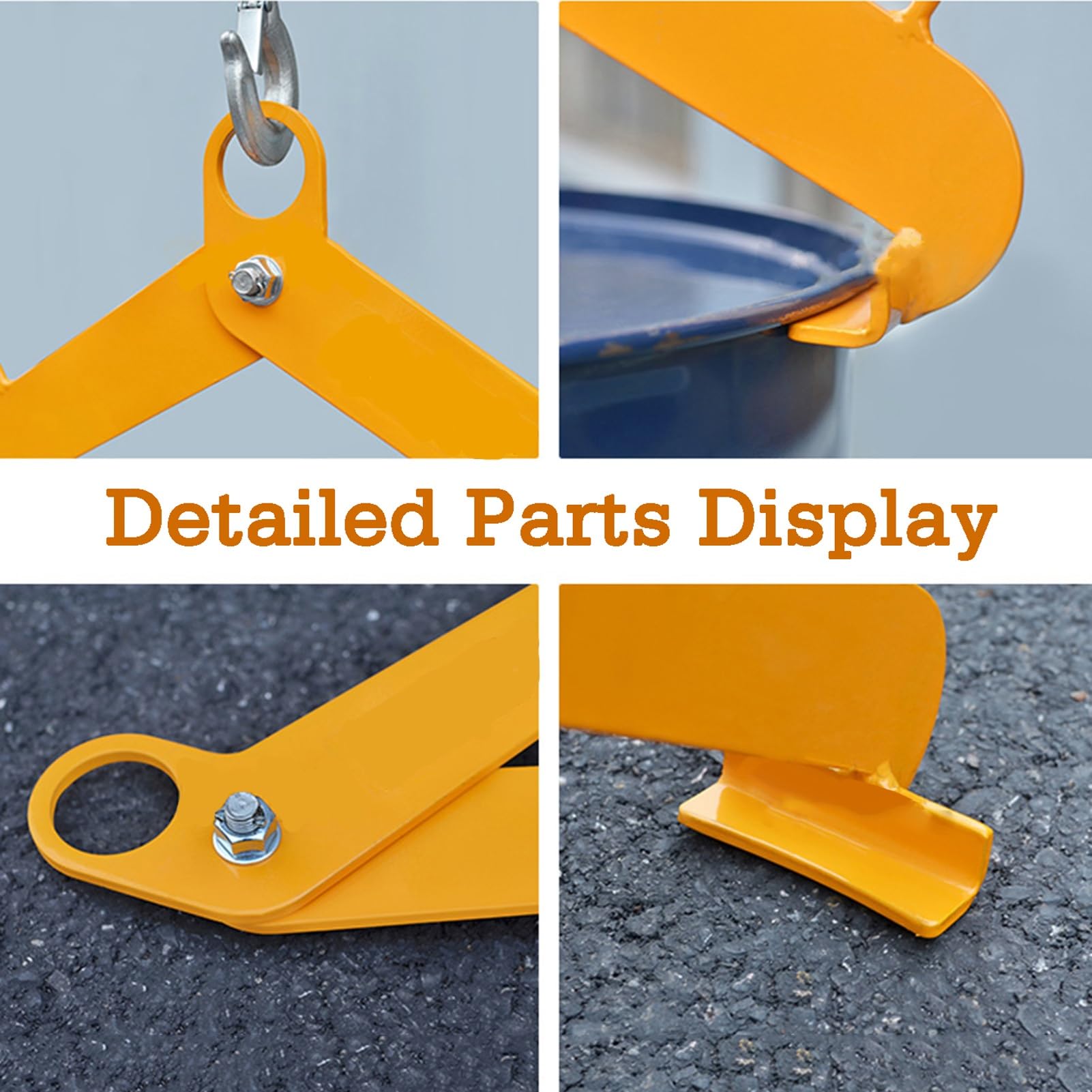 Vertikaler Fassklemmenzylinder, Materialtransportwerkzeug, Ölfass-Hebeklemme Aus Kohlenstoffstahl, Hohe Tragfähigkeit, For Die Platzierung Von Overpack-Fässern(DL550A)