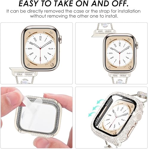 Miniatura 6 de KADES Compatible con Apple Watch Series 10 de 1.81 pulgadas1.65 pulgadas, Series 9, 8, 7, 1.77 pulgadas, Series 6, 5, 4, SE de 1.73 y 1.57 pulgadas,