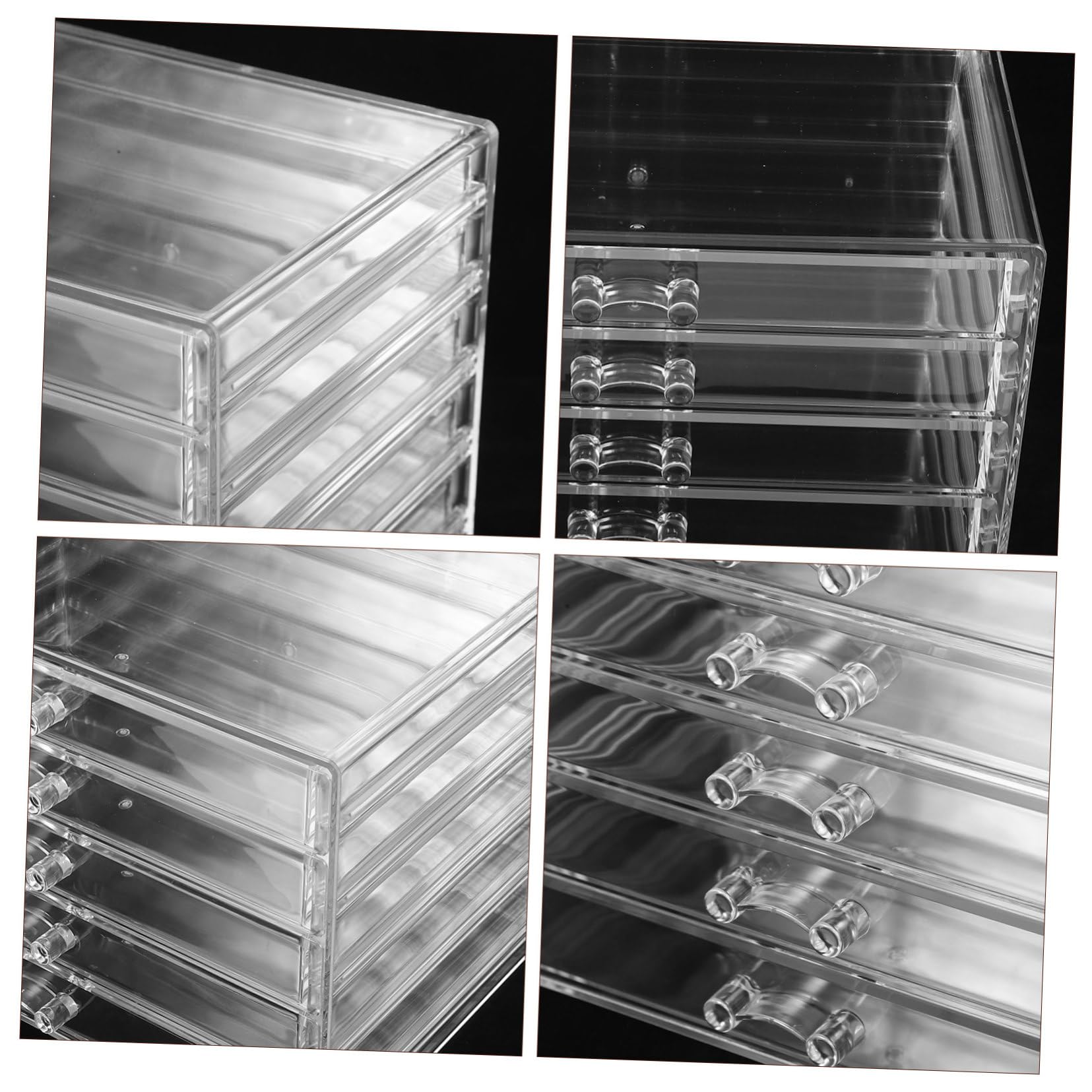 Happyyami Organizador de Maquillaje Acrílico con 5 Cajones Versátil y Fácil de Limpiar para Decoración de Escritorio y Almacenamiento de Cosméticos