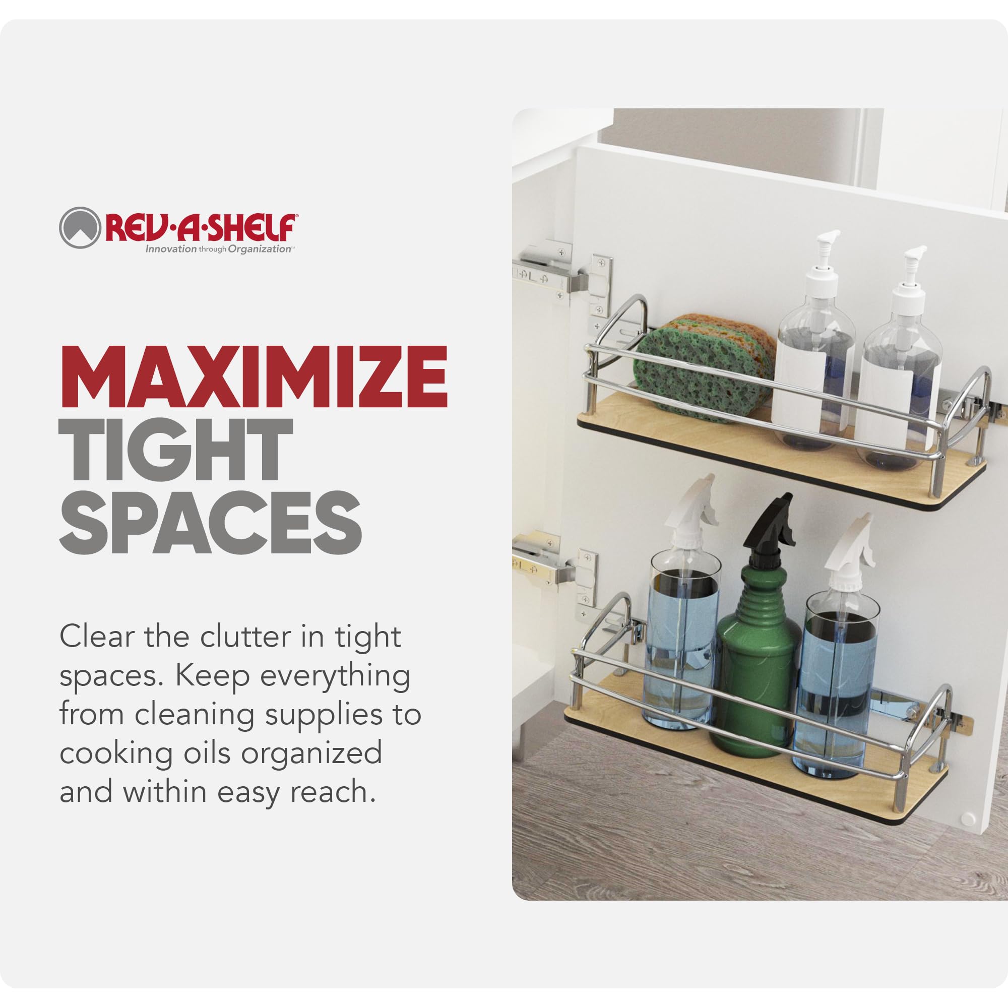 Rev-A-Shelf Organizer do przechowywania drzwi stalowych