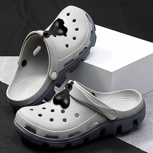 Miniatura 3 de Shoe Charms Nuts Balls, Distinctive Shoe Accessories, Shoe Decoration Charms Balls for your Shoes, Noticeable Shoe Clips, Set of 2 White (Black)