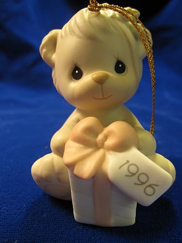 Vista 3 de Precious Moments 1996 Wishing You A Bear-ie Feliz Navidad Adorno 531200