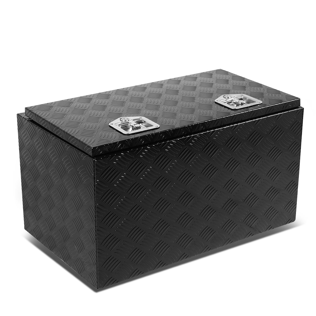 Auto Dynasty 30 x 18 x 16 Inches Aluminum Pickup Truck Bed Trailer Key Lock Storage Tool Box (Black)