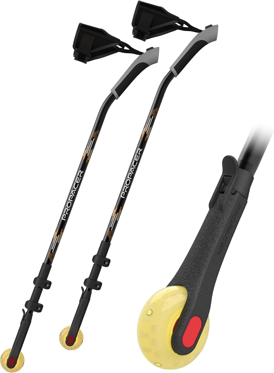 ProPACER 2nd Gen Nordic Walking Poles with Quiet Flash Wheels