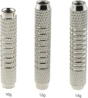 Vista 2 de 9pcs 10/12/14G Dart Barrels Reemplazo Set Plata para la práctica de dardos