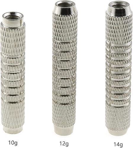 Miniatura 2 de 9pcs 101214G Dart Barrels Reemplazo Set Plata para la práctica de dardos