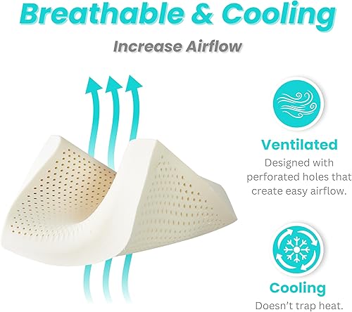 Miniatura 5 de DOWELL Almohada cervical para aliviar el dolor de cuello las mejores almohadas para dormir de lado para adultos, almohadas de cama de apoyo,