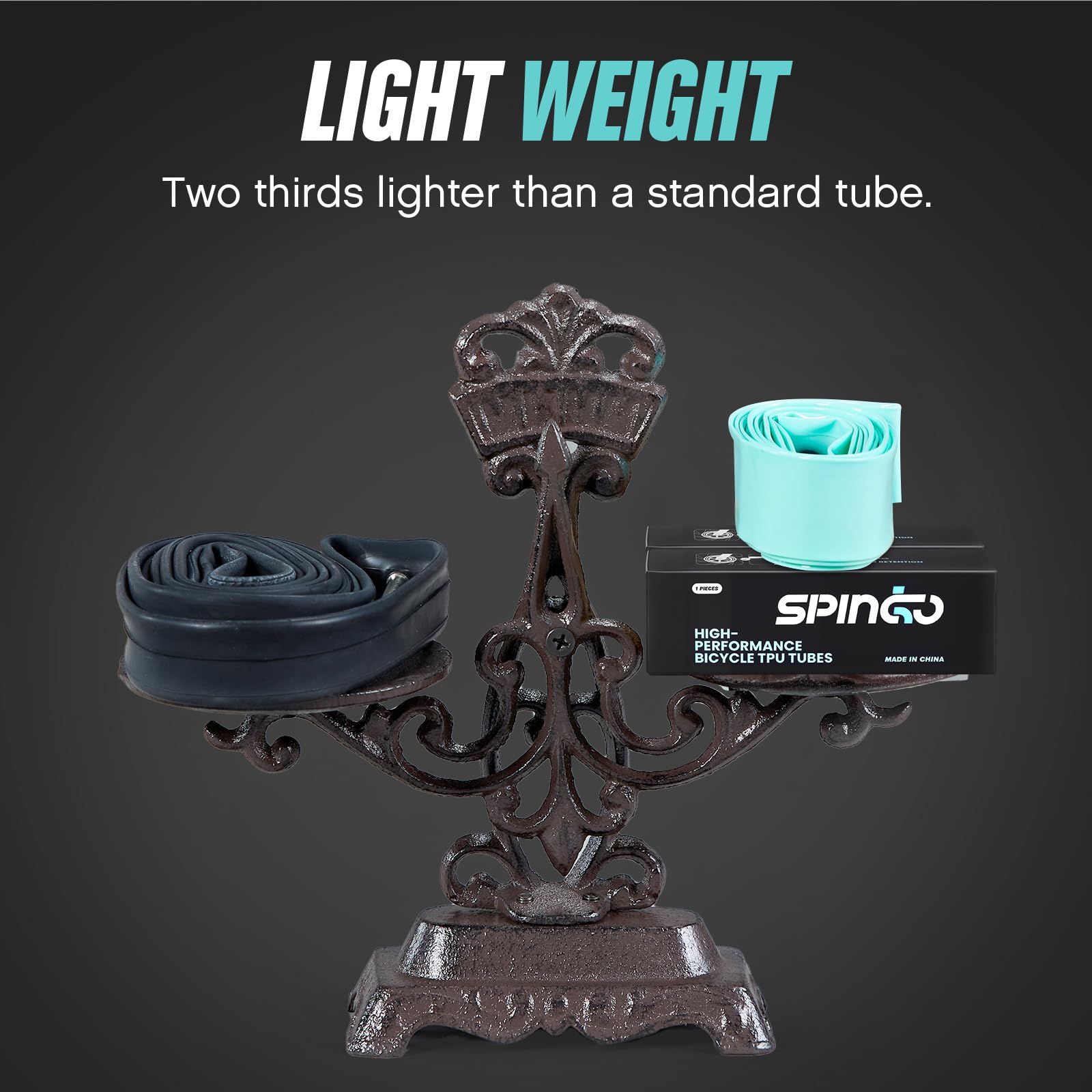 2er-Pack SPINGO TPU Schlauch Rennrad 700C x 23–32C, Ultraleicht 46g Rennrad Schlauch Pannensicher TPU Fahrradschlauch mit Presta Ventil 48mm/60mm/80mm