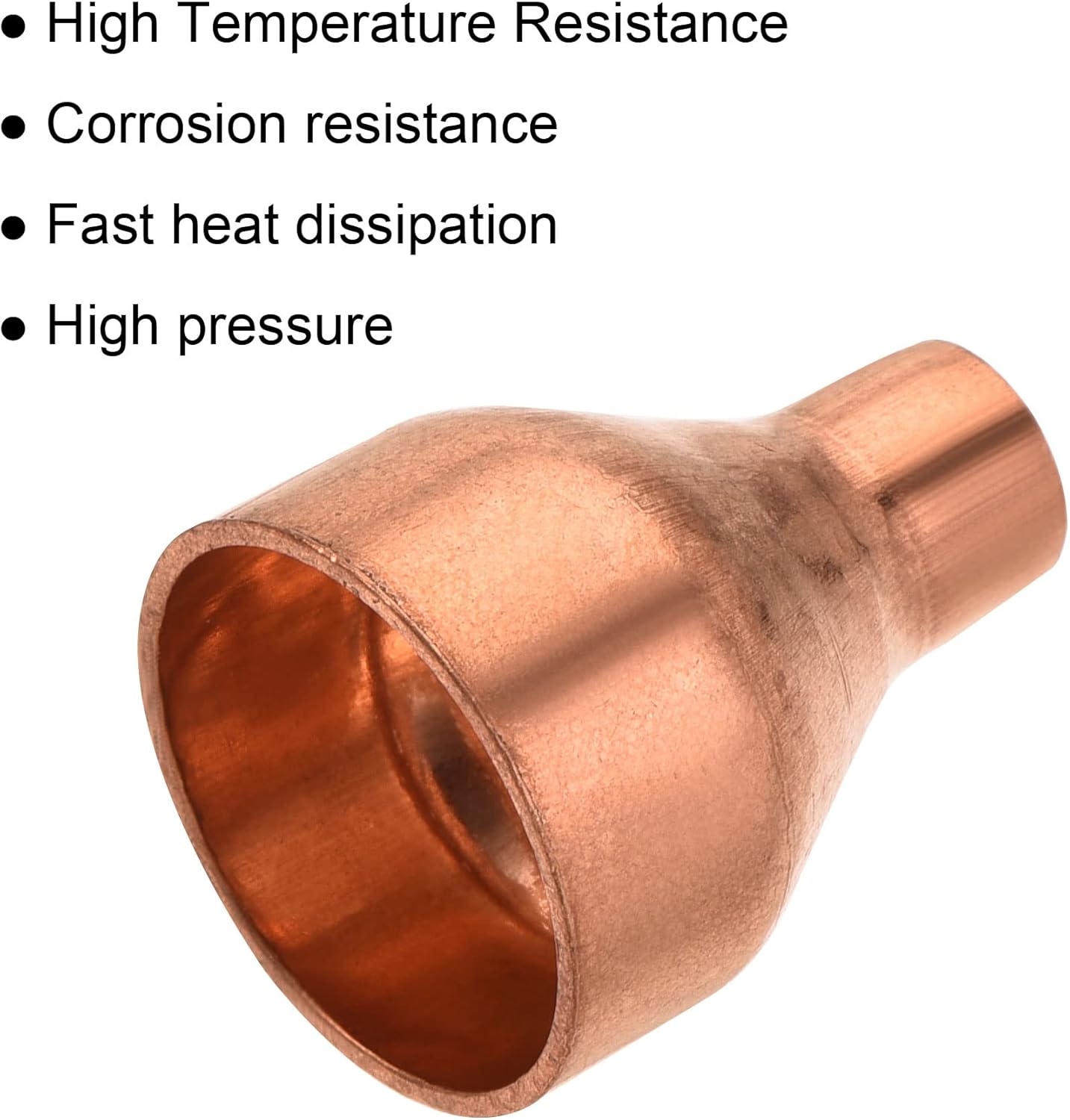MECCANIXITY Copper Reducing Coupling Fitting with Sweat End, 1/4 x 3/4 Inch ID for HVAC Refrigeration Adapter, Pack of 3