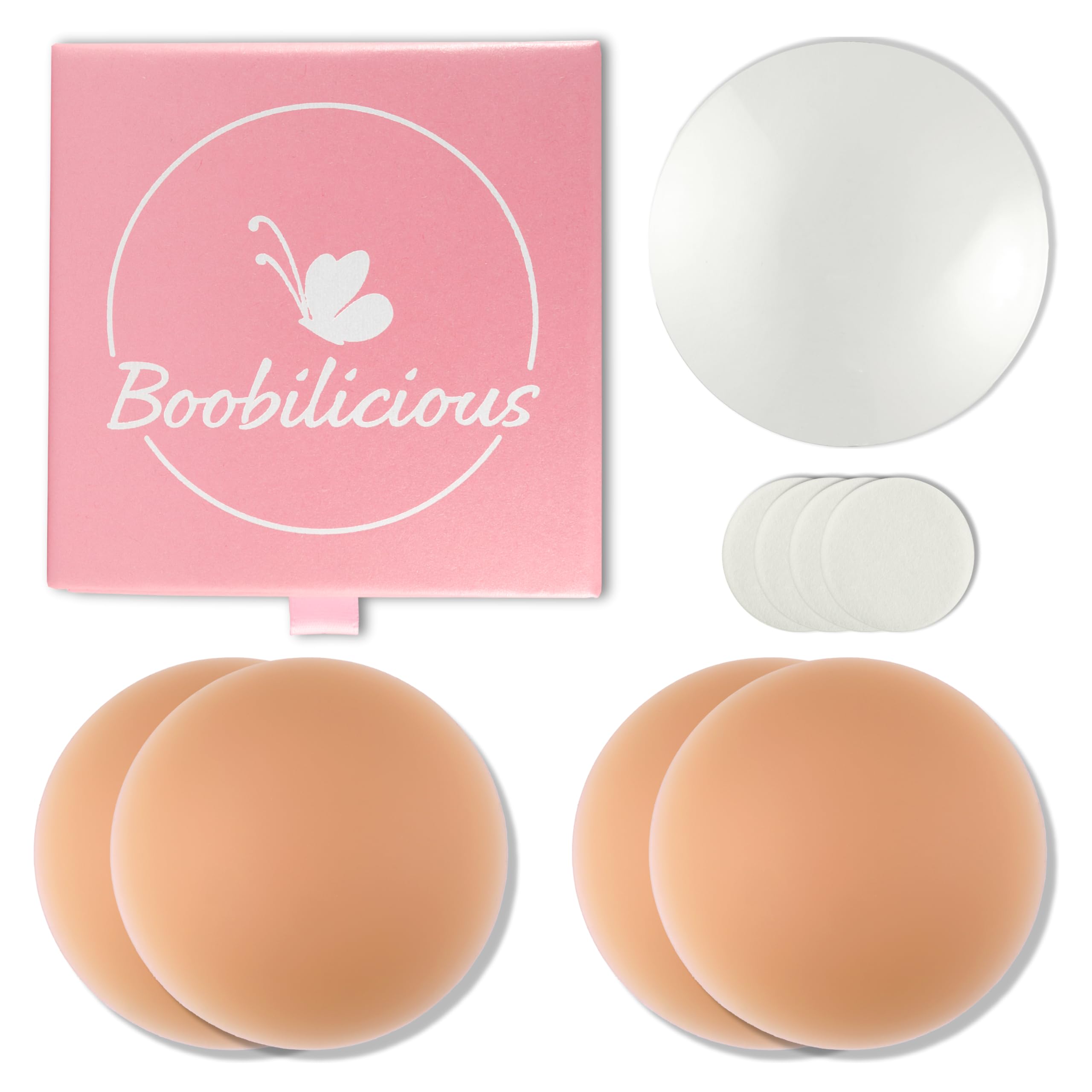 Silikon Nippelpads Ultradünn - Unsichtbare Brustwarzenabdeckung Wiederverwendbar