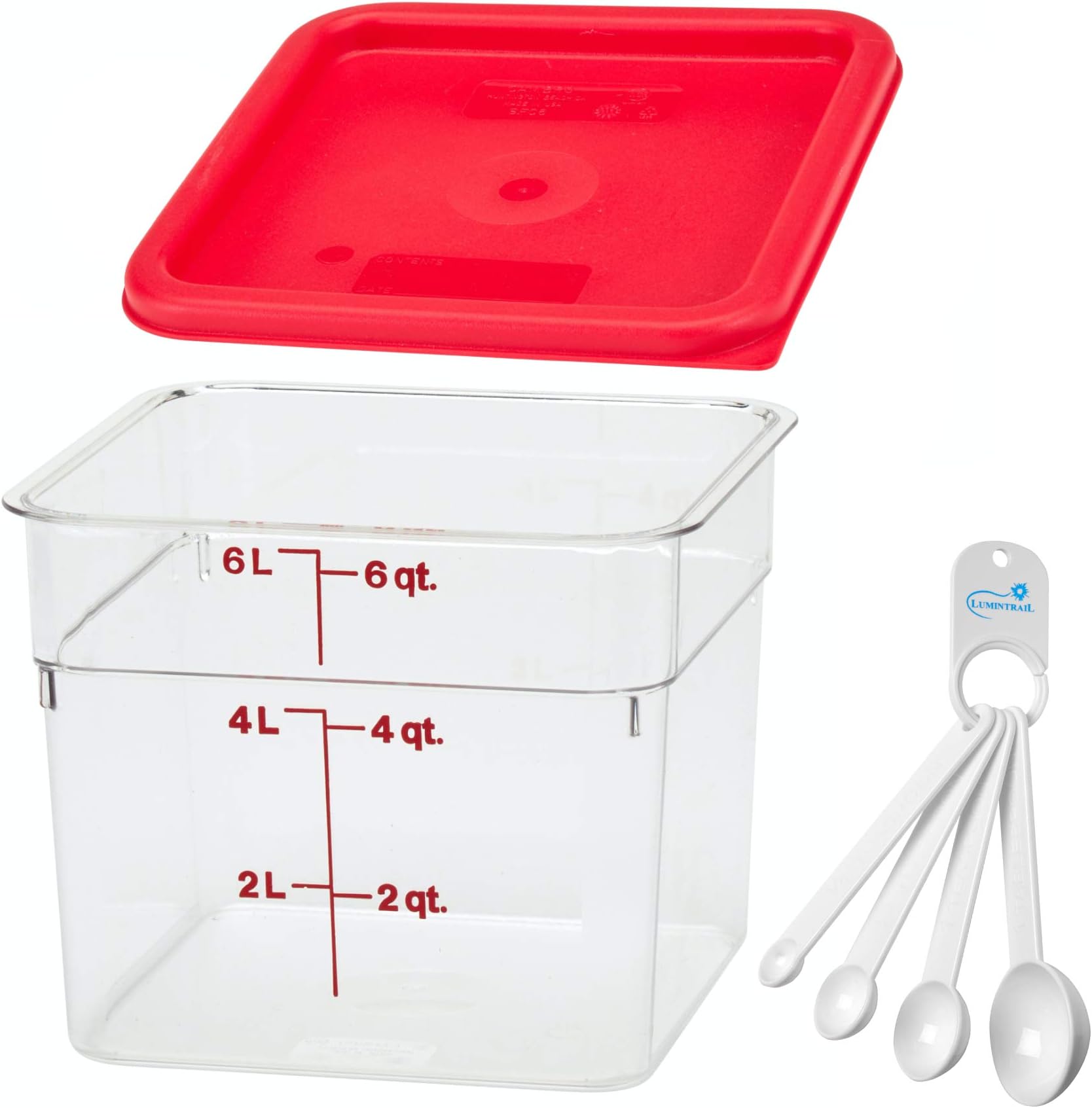 Cambro 12 Qt Square Food Storage Container Clear with Lid