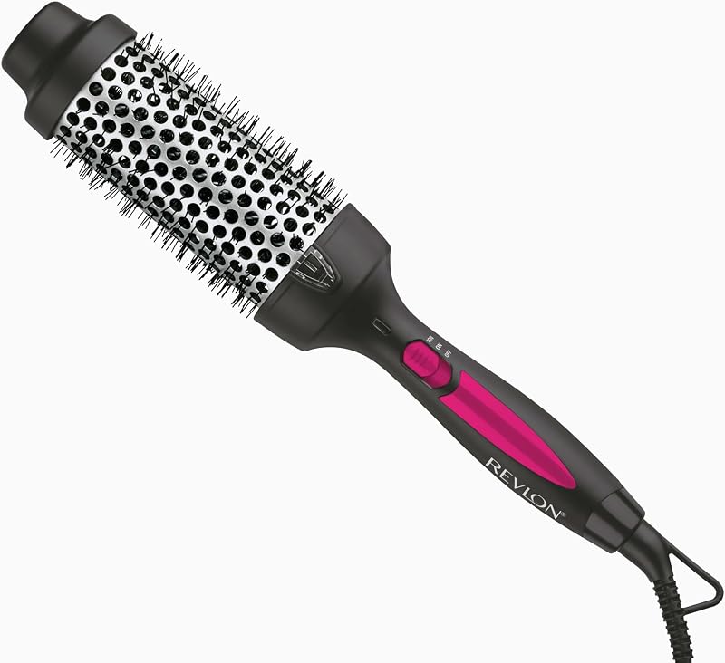 Perfect Match Hot Styler Heated Styling Brush, 1.75" Barrel | Thermal Brush for Blowout Refreshing Curls, Volume, and Body, Ionic Technology, Triple Oil Infused Barrel, Use on Dry Hair