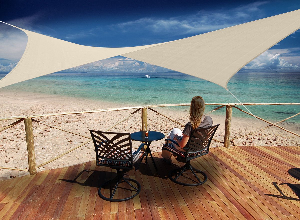 Voile d'ombrage rectangulaire 4 x 3 m - Austral - Sable