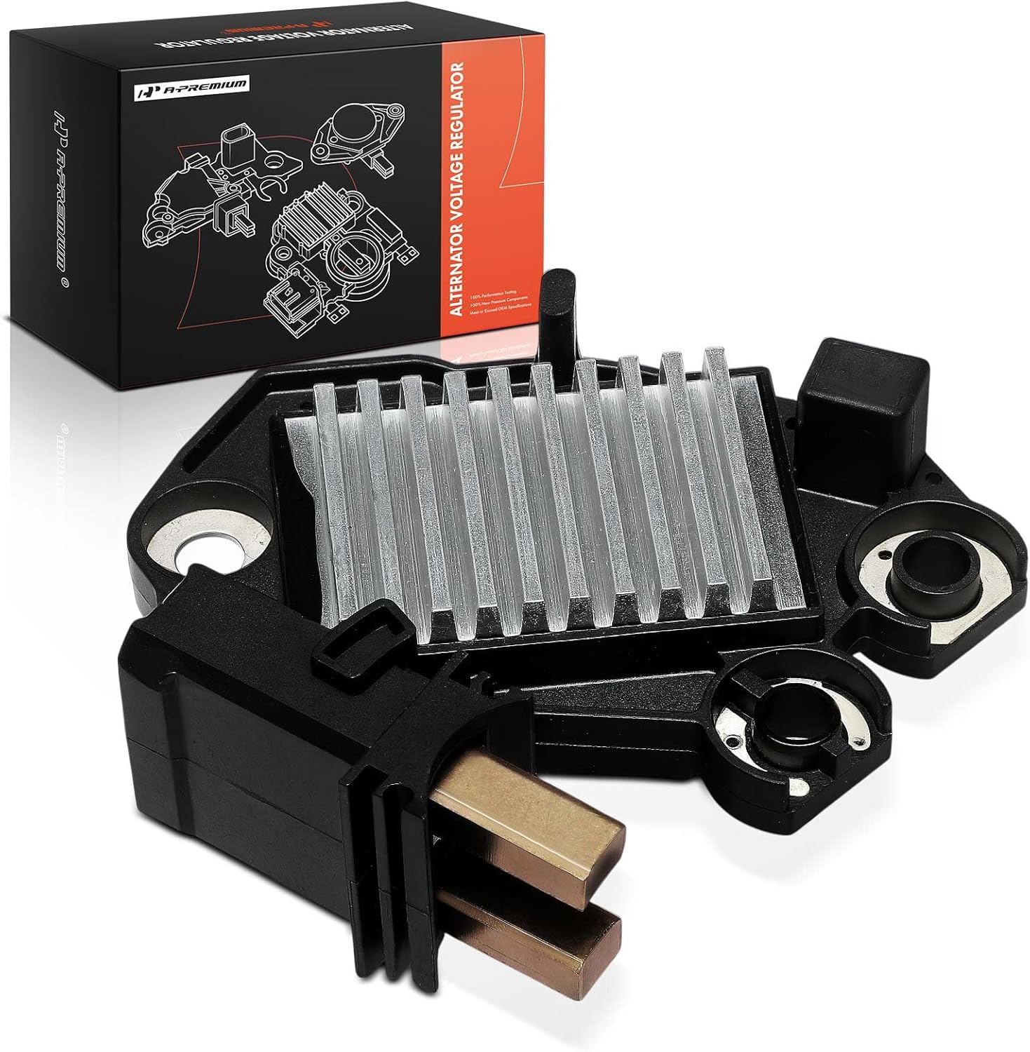 A-Premium Alternator Voltage Regulator Compatible with BMW 325Ci 330Ci 330i 330xi 2004-2006, 325i 325xi 2004-2005, Z4 2006-2008 & Mercedes-Benz C230 2003-2005, 14.3V B-Circuit 14.3 Vset