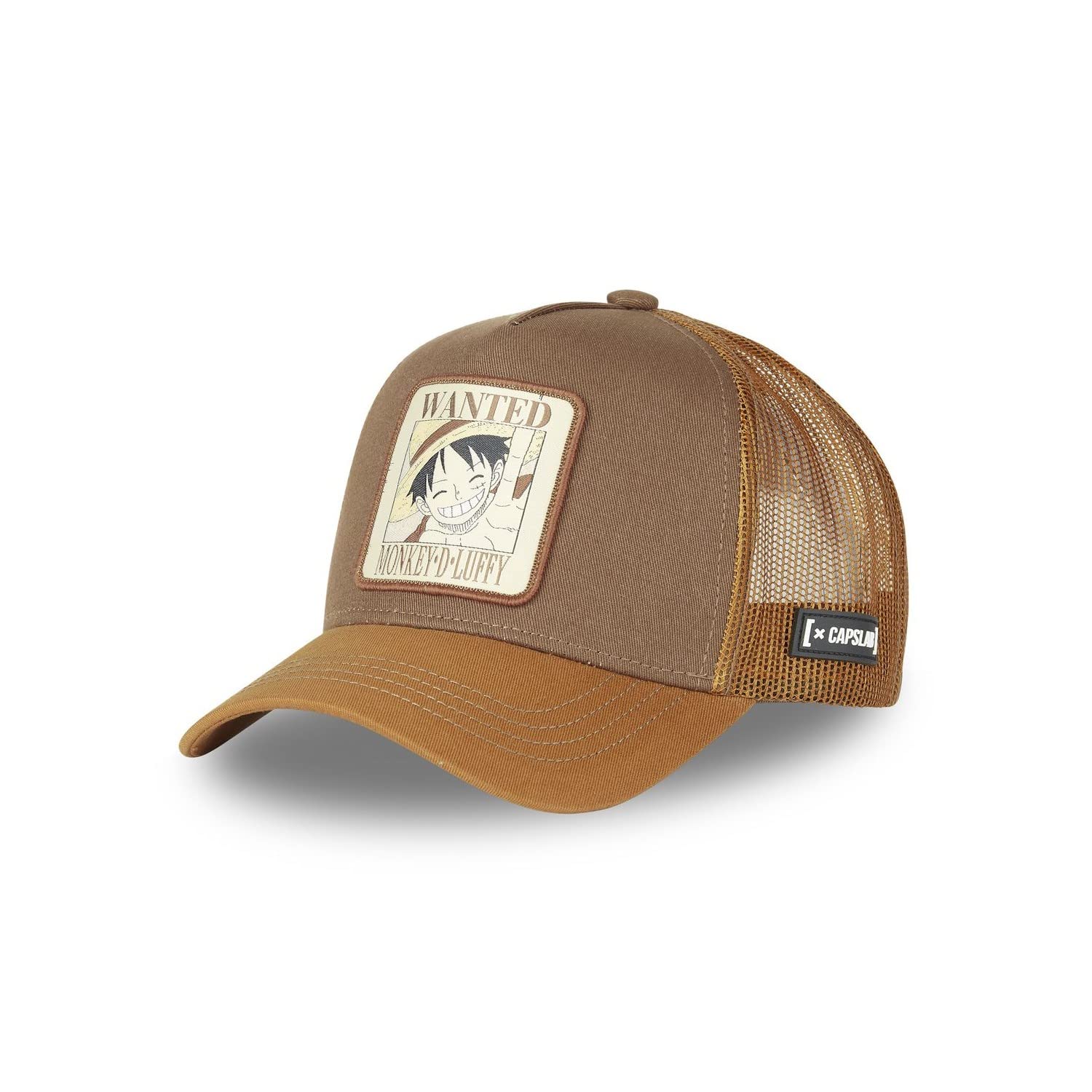 CapslabWanted Luffy One Piece Brown Trucker Cap