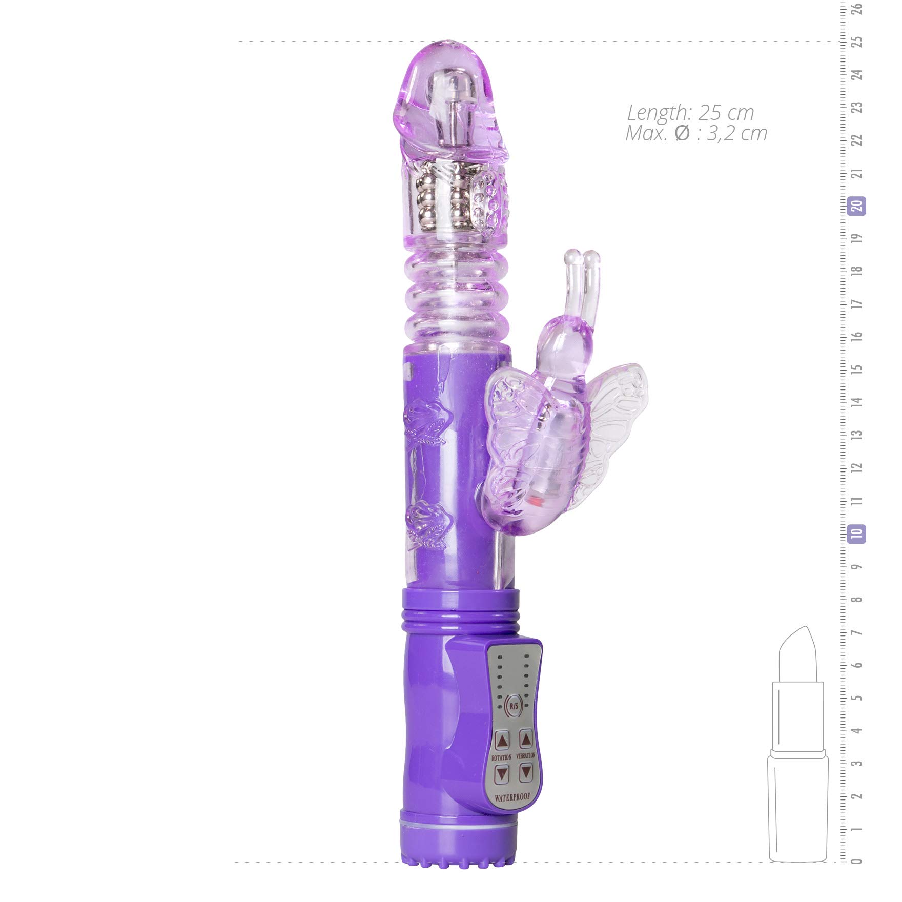 Teazers Vibrador de mariposa que golpea - Púrpura - Vibrador Sexual mujer - Masajeador vibrador