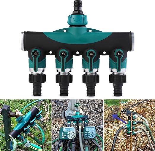 SIEGES Verteiler Wasser DoppelAuslaufhahn Kugelauslaufventil 2Wege