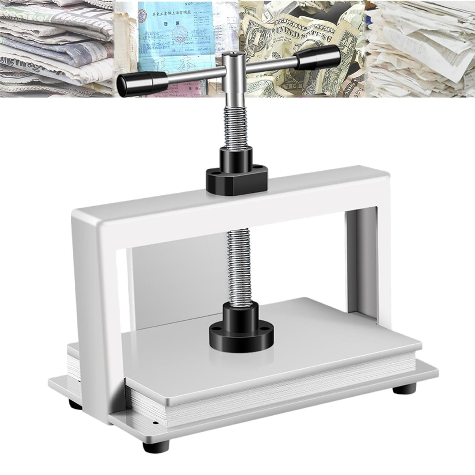 Pressa per rilegatura di libri A3/A4, Pressa per carta piatta spessa, Macchina per appiattire libri manuali, Per libri, documenti, banconote, fatture,A4