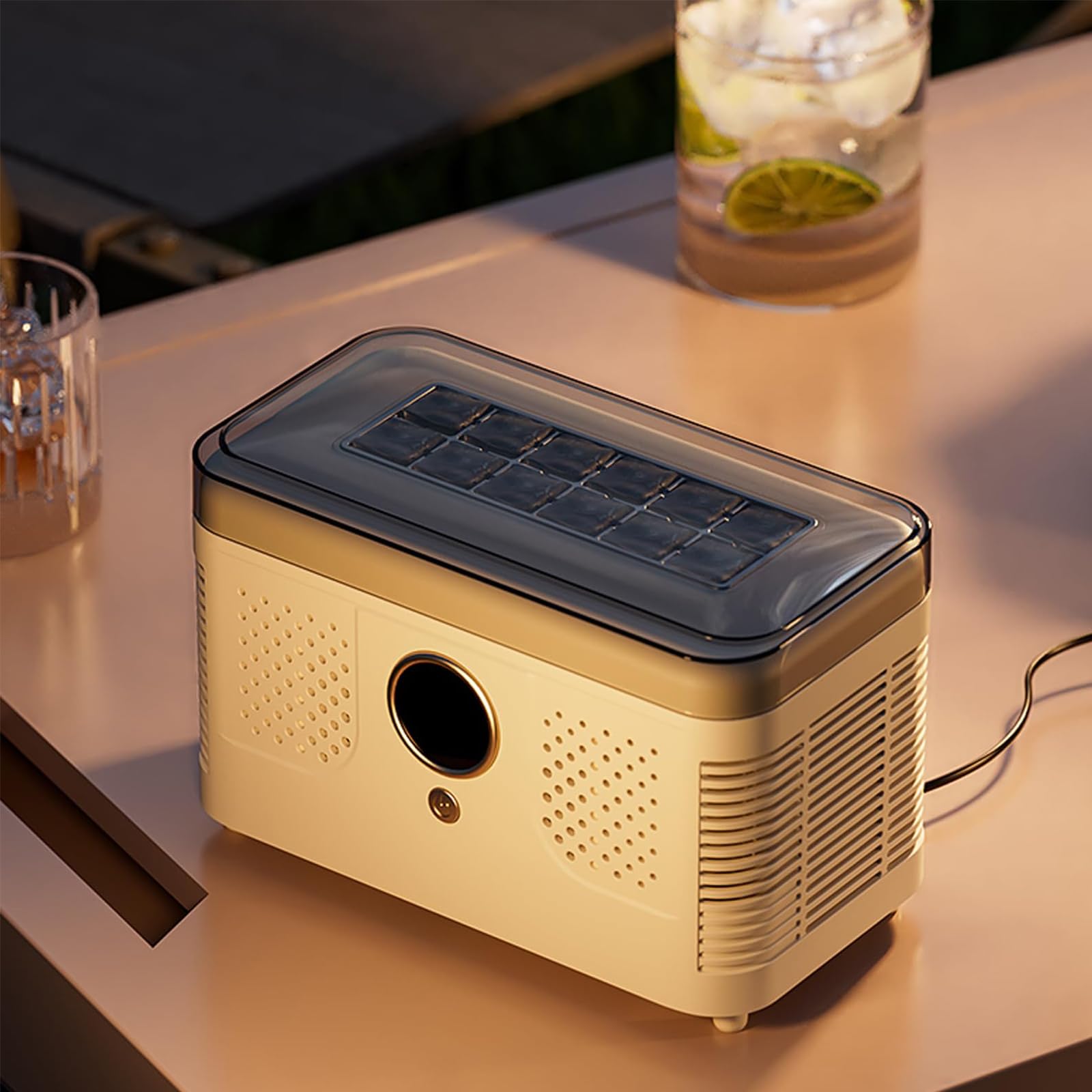 Máquina De Hielo Portátil, Máquina De Hielo Para Encimera De 150w Con 12 Cubitos En 15-20 Minutos, Bajo Nivel De Ruido, Diseño Compacto, Máquina De Hielo Automática Para Hogar, Oficina green home-use
