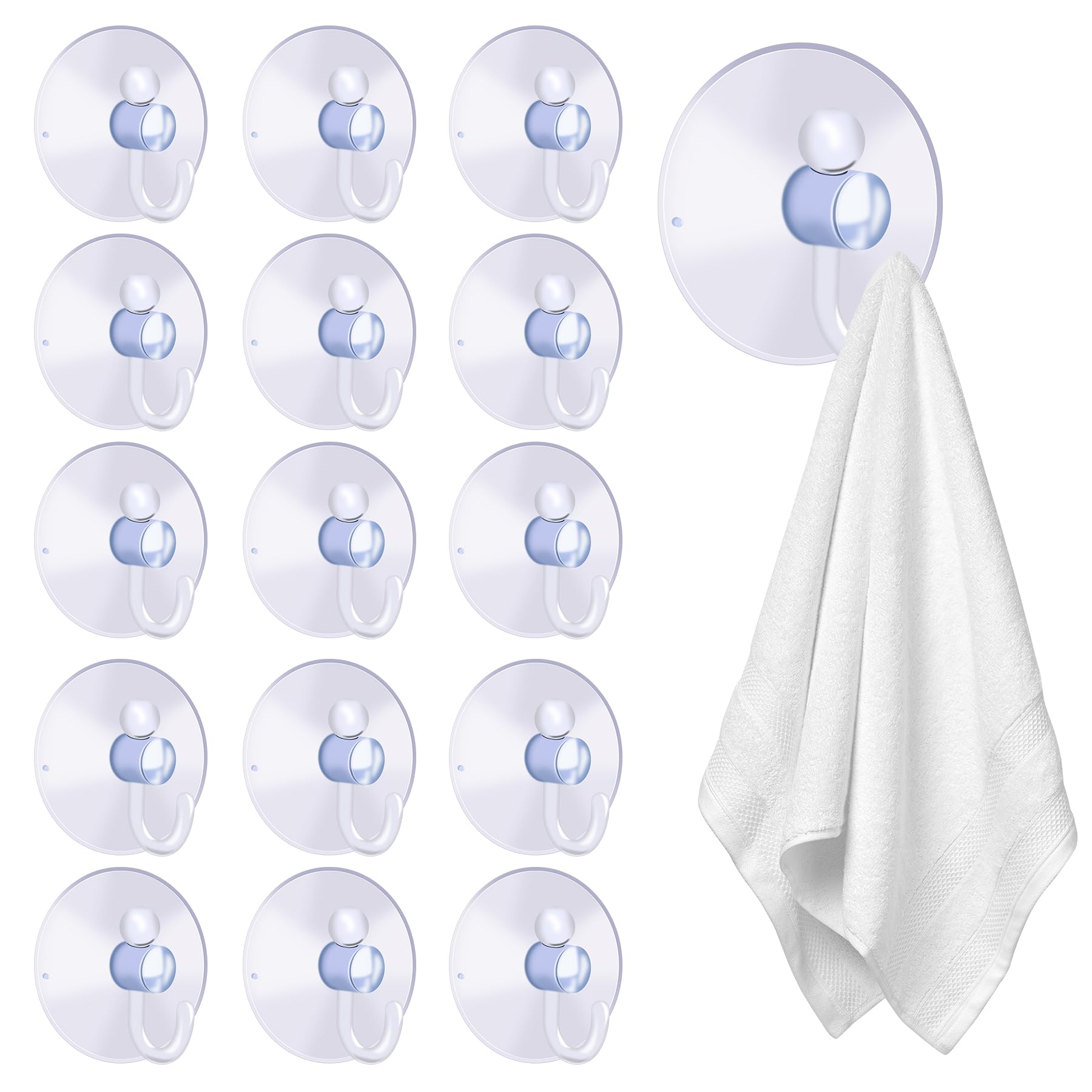 Dreamark 60x Saugnapf Haken Transparent – 4 Cm, S Produktbild-Vorschau 2