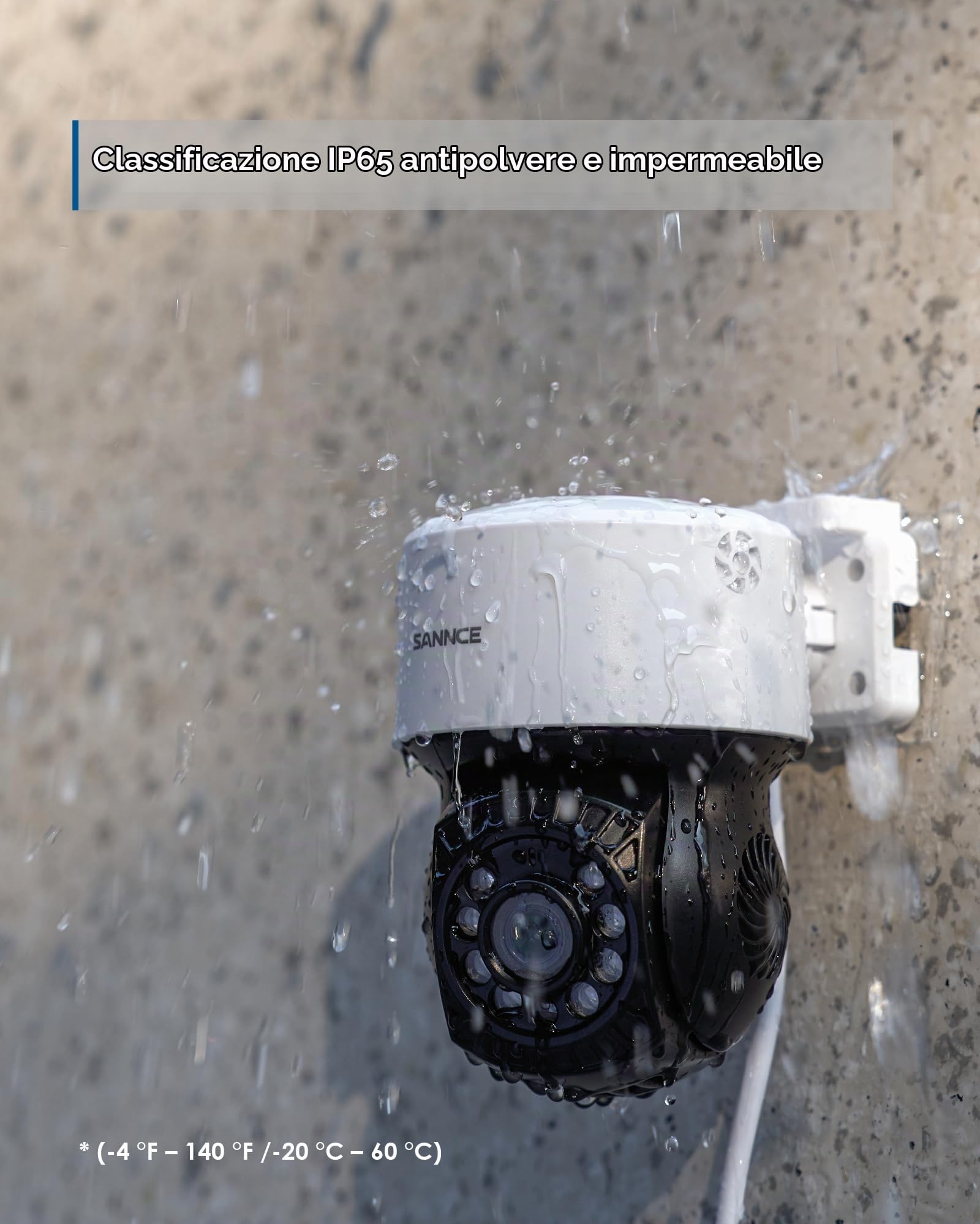 SANNCE PTZ Telecamera di Sorveglianza Esterna 1080P Analogica AHD Visione Notturna 30M, Rilevamento del Movimento,Pan 350°/Tilt 90° 2MP Telecamera ,Compatibile o Altro DVR di Controllo Coassiale