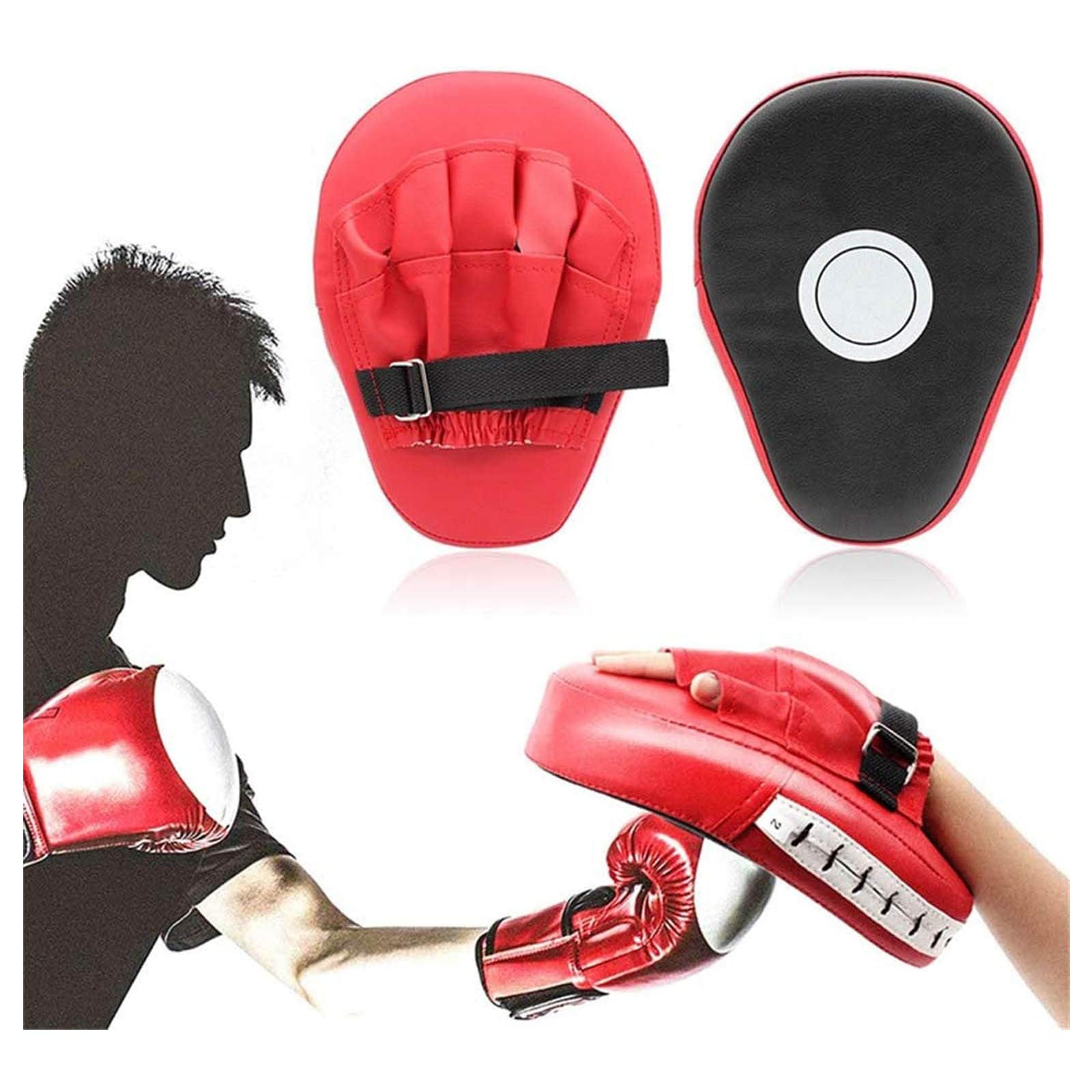 Boxing Mitt Pads, 1 Coppia Paracolpi Boxe Colpitori Boxe MMA Kickboxing Coppia Scudo Sciopero Curvo Kick Pad per Boxe er Arti Marziali Allenamento