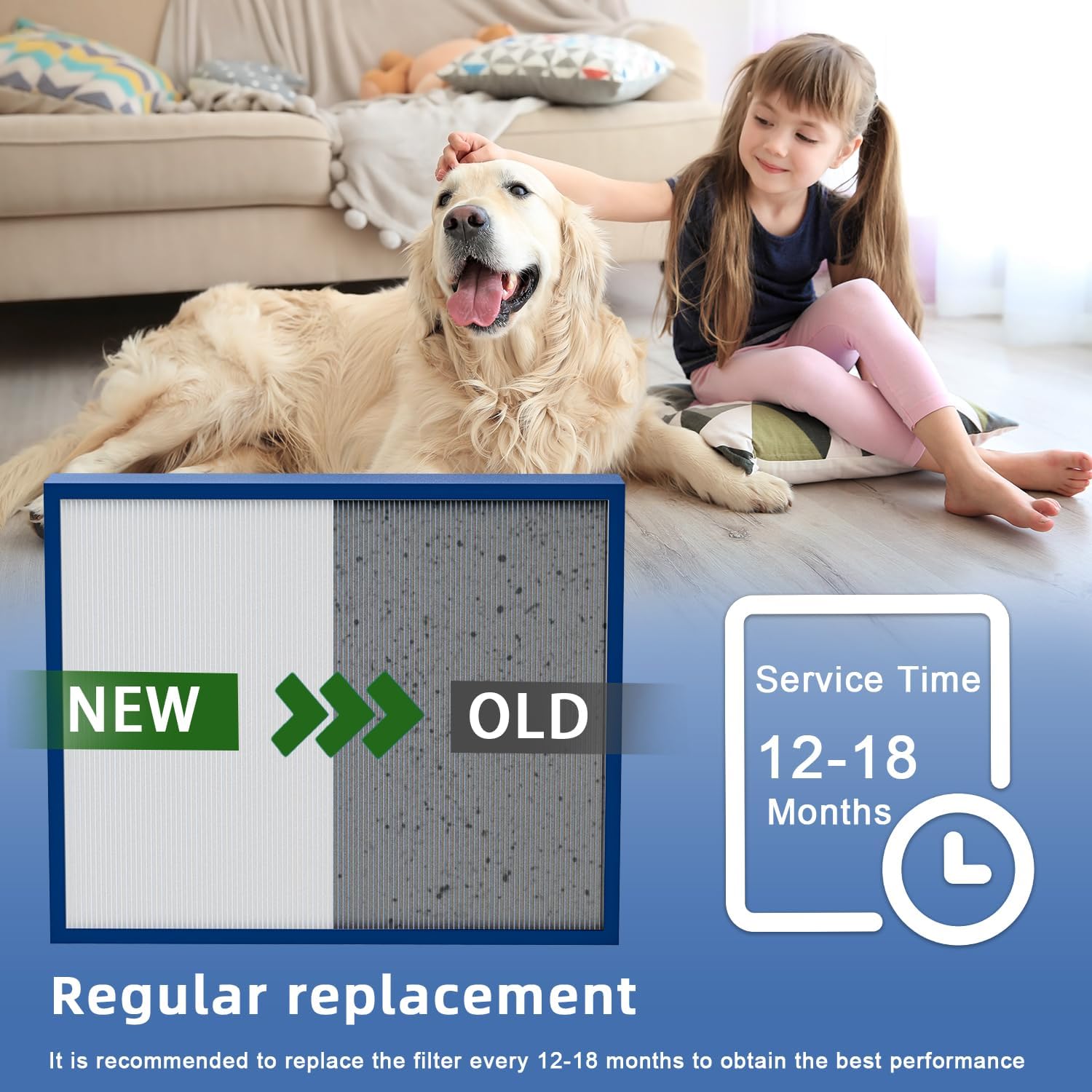 GAPCCCAR1620 Merv 16 Replacement Filter Compatible With Bryant/Carrier GAPBBCAR1620, GAPCCCAR1620, GAPAAXCC1620, GAPAAXBB1620, GAPABXCC1620, GAPABXBB1620, actual size: 17.5" x 21.5" x 3.5", 2 pack