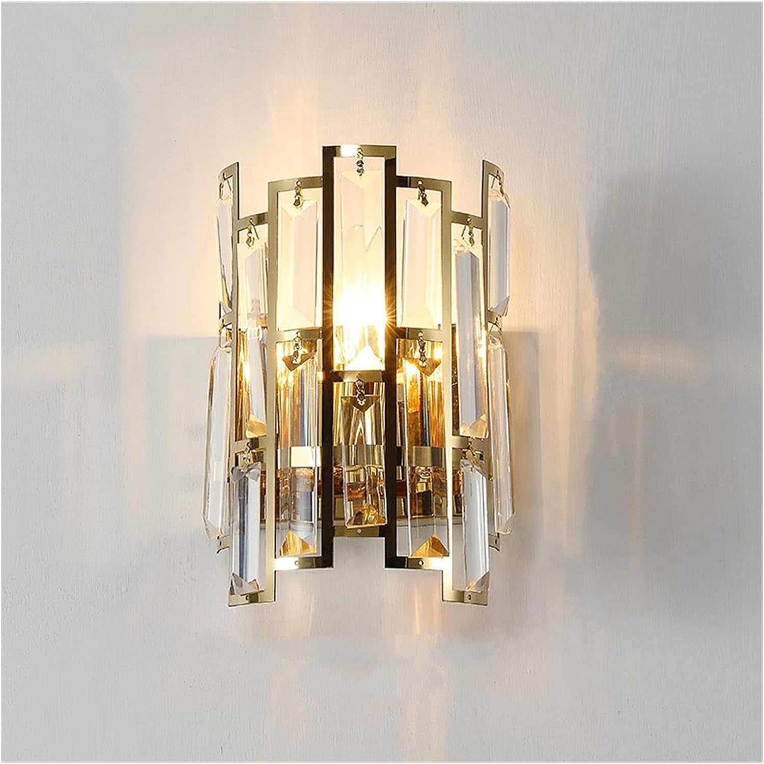 HXYSXHJUO Wall lamp, Copper LED Light Luxury - Crystal Sconce Lamp Compatible with Living Room Restaurant Bedroom Stair Decorative Light, Pendant